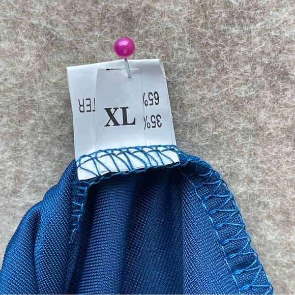 Women's Velvet Mini Slip Dress with Lace XL Juniors - Picture 5 of 8